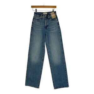 NWT Madewell Perfect Vintage Wide-Leg Jean Womens Size 23 Tall Medium Wash Basic